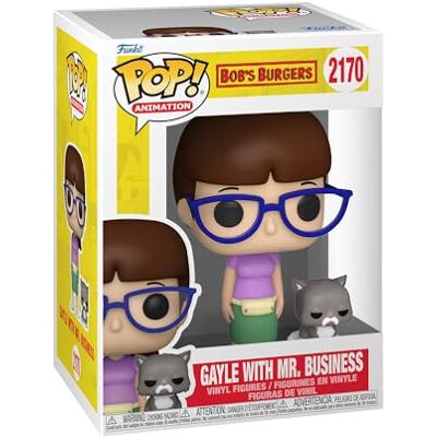 Funko POP! & Buddy: Bob's Burgers Gayle with Mr.Business Figura in vinile da collezione Idea regalo Prodotto ufficiale Giocattoli per bambini e adulti Modello di figura per collezionisti Funko POP! & Buddy: Bob's Burgers Gayle with Mr.Business Figura in vinile da collezione Idea regalo Prodotto ufficiale Giocattoli per bambini e adulti Modello di figura per collezionisti