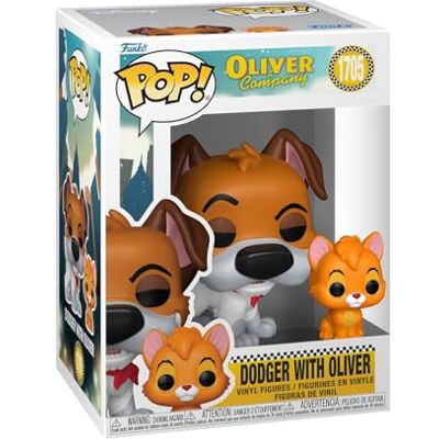 Funko POP! & Buddy: Oliver and Company Dodger with Oliver 1 in 6 chance of receiving the rare Chase variant Styles may vary Figura in vinile da collezione Idea regalo Prodotto ufficiale Funko POP! & Buddy: Oliver and Company Dodger with Oliver 1 in 6 chance of receiving the rare Chase variant Styles may vary Figura in vinile da collezione Idea regalo Prodotto ufficiale