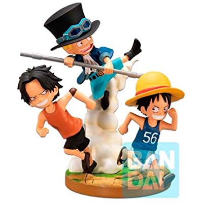 Banpresto - Action figure One Piece, Bonds of Brothers, Sabo, Luffy e Ace, multicolore (Bandai ), 18 centimeters Banpresto - Action figure One Piece, Bonds of Brothers, Sabo, Luffy e Ace, multicolore (Bandai ), 18 centimeters