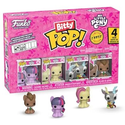Funko Bitty POP! 4 Pack: My Little Pony Twilight Sparkle, Fluttershy, Discord, Mystery Mini Figure 1 in 6 chance of receiving the rare Chase variant Styles may vary 0,9 pollici (2,2 cm) Funko Bitty POP! 4 Pack: My Little Pony Twilight Sparkle, Fluttershy, Discord, Mystery Mini Figure 1 in 6 chance of receiving the rare Chase variant Styles may vary 0,9 pollici (2,2 cm)