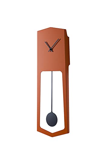 Covo Orologio design da muro AIKA, 18cm x 4cm x 54cm, Arancione