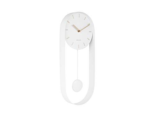 Karlsson Wall Clock Pendulum Charm Acciaio Bianco
