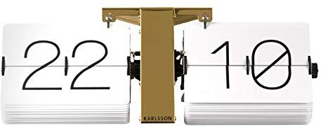 Karlsson Flip Watch No Case bianco, supporto in ottone, bianco, 8,5 x 36 x 14 cm