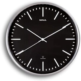 MAUL orologio da parete Cerchio Alluminio, Nero