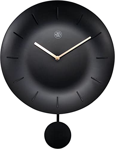 NEXTIME Bowl Orologio da Parete, Nero, 40 x 30 cm