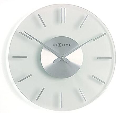 NEXTIME Stripe Orologio da Parete, Aluminium, 26 cm