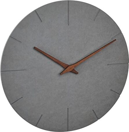 TFA Dostmann Orologio da Parete Effetto Cemento  con Movimento in MDF Silenzioso, Elegante Decorazione per la Casa, Analogico, Grigio