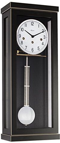 Hermle Orologio da parete progressista 4 4 Westminster, nero, 57 cm x 22,5 cm x 13 cm