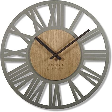 FLEXISTYLE Orologio, Legno, Grigio/Quercia, 50