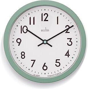 Acctim Elstow  Orologio da parete, colore: Verde prato