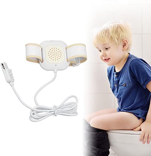 NSXAYIWE Allarme Enuresi a Letto, Allarme Enuresi a Letto Regolabile Ricaricabile, Allarme Enuresi a Letto Wireless Per Bambini, Suono Forte, Vibrazione Forte, Orologio Per L'uso del Vasino