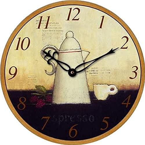 technoline Orologio da Parete, Caffettiera, 34x3.3x34 cm