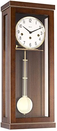 Hermle Orologio da Parete, Legno, Noce, 57cm x 22,5cm x 13 cm