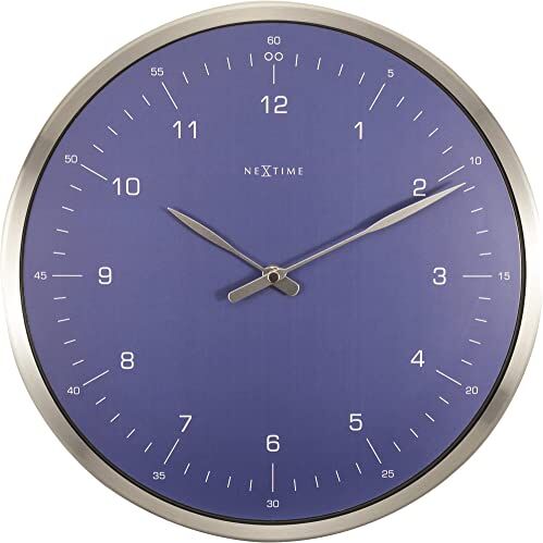 NEXTIME 60 Minutes Orologio da Parete, Blu, 33 cm