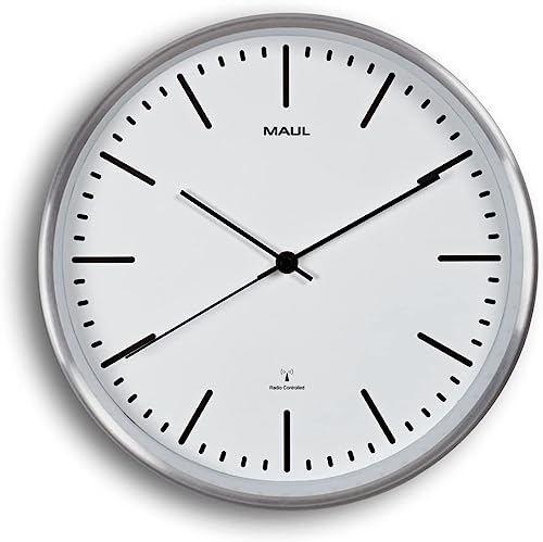 MAUL orologio da parete Cerchio Alluminio, Bianco