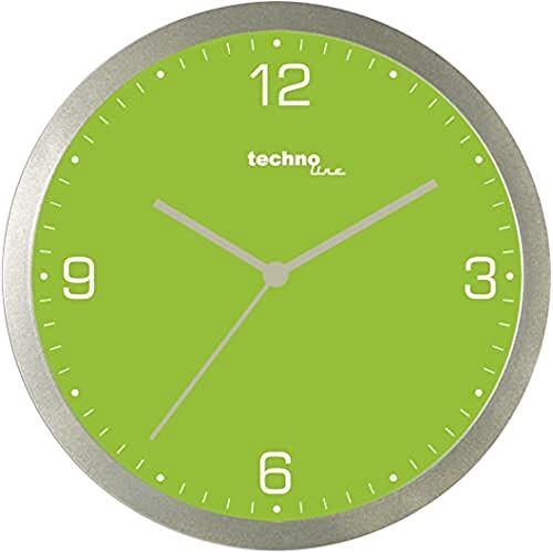 TechnoLine WT 9000 Grün Orologio da Parete, Verde, 30x3.3x30 cm