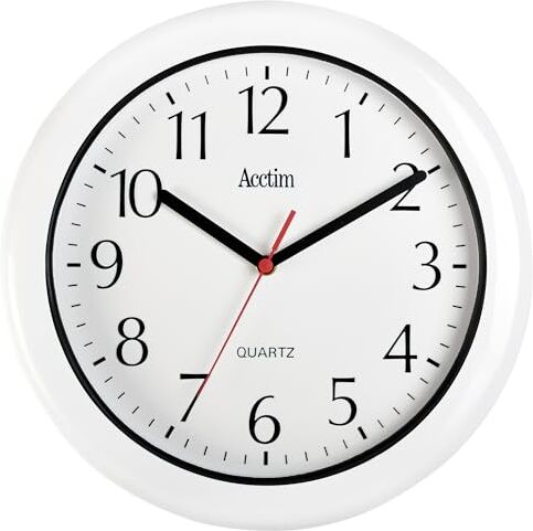 Acctim Oceana, Orologio da Parete, Resistente all'Acqua e alla Polvere IP55, Colore Bianco