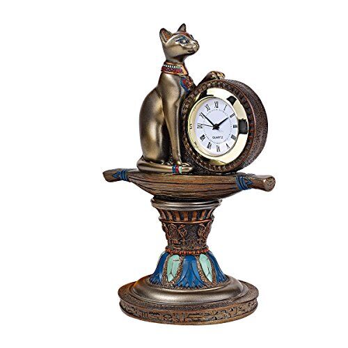 Design Toscano Orologio Altare egizio di Bastet