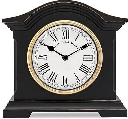 Acctim Towcester Clock Works Co.   Falkenburg, Orologio da Tavolo, Colore Nero