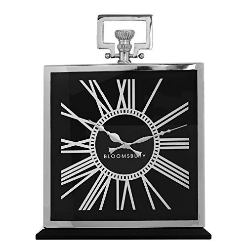 Premier Housewares Kensington Orologio da Parete, Metallo, Nero, 33x8x42 cm