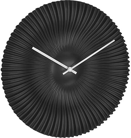 TFA Dostmann Designer Wall Rococò , analogico, progettato esclusivamente per , stravagante, moderno, orologio al quarzo, nero opaco, 33 cm