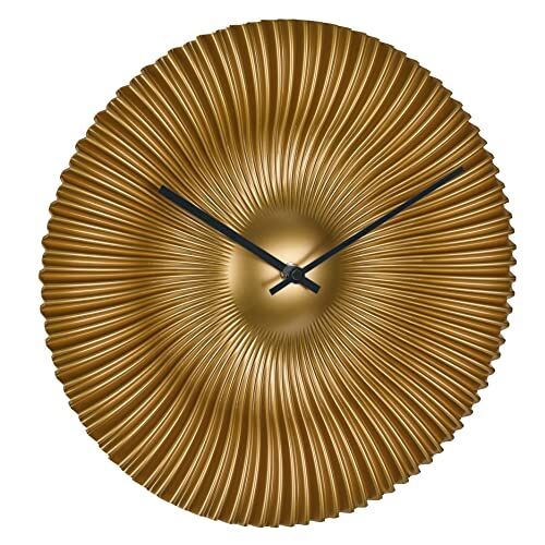 TFA Dostmann Orologio da parete di design analogico Rococò , design moderno, quadrante dorato stravagante, orologio al quarzo, oro