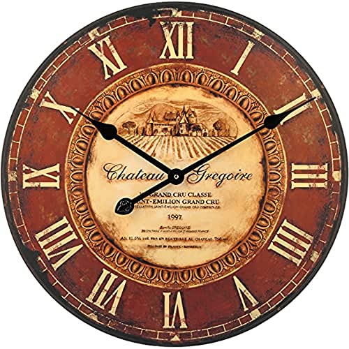 TechnoLine Orologio da Parete, Marrone, 50x2.5x50 cm