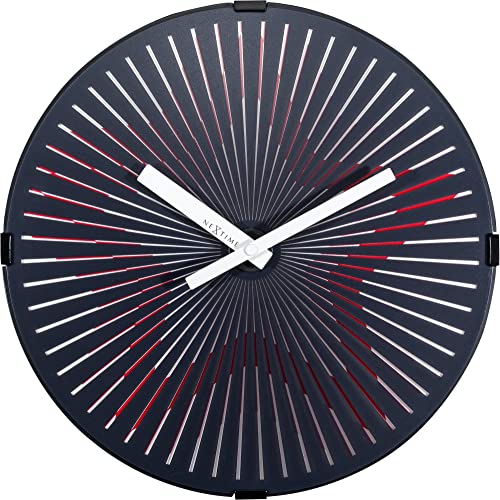 NEXTIME Motion Star Orologio da Parete, Rosso, 30.5 cm