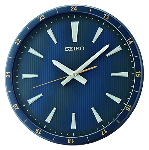 Seiko Clock  Orologio da parete analogico, colore: Blu