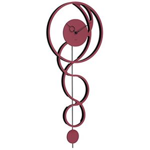 Hermle Orologio da parete moderno, 68 x 26 x 5 cm, colore: Rosso/Nero Hermle Orologio da parete moderno, 68 x 26 x 5 cm, colore: Rosso/Nero