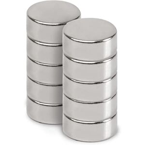 MAUL Magnete al neodimio – Magnete piatto ad alta aderenza per un uso versatile – Magnete rotondo dal design elegante e moderno – Diametro 12 x 5 mm – 10 pezzi – Argento chiaro MAUL Magnete al neodimio – Magnete piatto ad alta aderenza per un uso versatile – Magnete rotondo dal design elegante e moderno – Diametro 12 x 5 mm – 10 pezzi – Argento chiaro