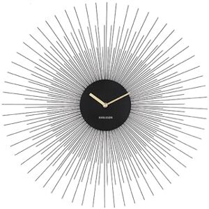 Karlsson Wall Clock Peony Steel Large Black, 17,5 x 4,5 x 12 Karlsson Wall Clock Peony Steel Large Black, 17,5 x 4,5 x 12
