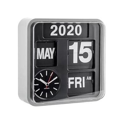 Karlsson Orologio da parete a palette con funzione calendario argentato Karlsson Orologio da parete a palette con funzione calendario argentato