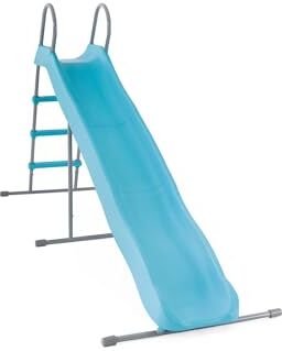 Intex – Scivolo da Giardino per Bambini, Acciaio e Plastica, Azzurro, 251x84x147 cm