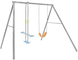 Intex Altalena Swing Set Grigia, Seggiolino e Dondolo, 249x249x203 cm