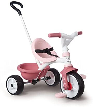 Smoby Triciclo Be Move Girl, , 15 Mesi, Triciclo Evolutivo,Struttura di Metallo, Ruote Silenziose, Asta di Spinta