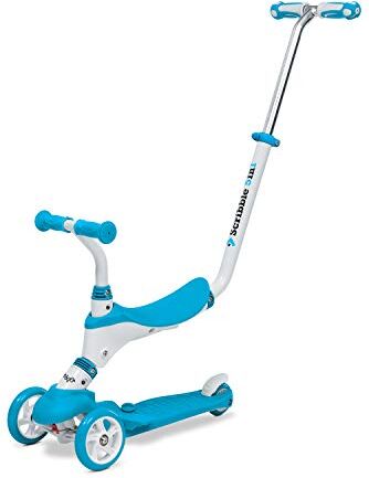 Mondo On&Go Scribble Monopattino per Bambini 5in1 Monopattino con Sedile, Pedali in Gomma Morbida e Grande Scooter a 3 Ruote per bambini Età Da 1 a 5 anni   Max 50 Kg Colore blu