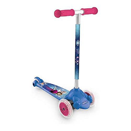 Mondo Toys Monopattino 3 ruote Twist & Roll Frozen freno di sicurezza posteriore rosa/azzurro