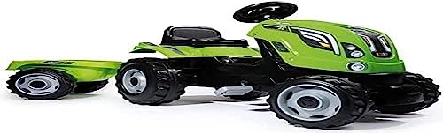 Smoby Trattore Farmer Xl Verde, 7600,+ 3 Anni, con Rimorchio