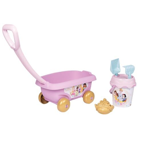 Smoby Principesse Disney Carrello da spiaggia con secchiello + accessori -