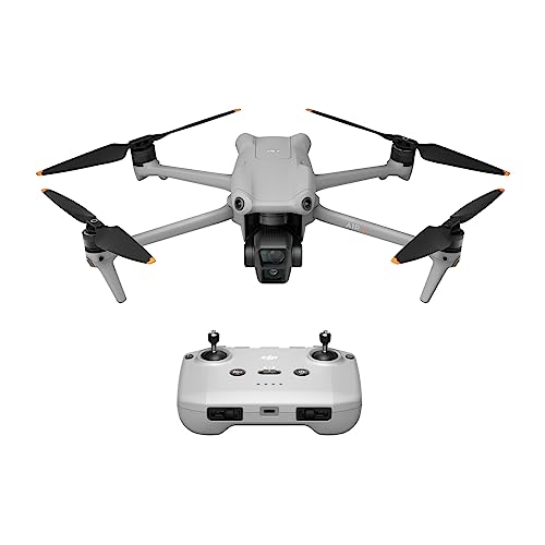 DJI Air 3 (con  RC-N2), drone con doppia fotocamera principale media e grandangolare, autonomia di 46 min, rilevamento ostacoli omnidirezionale, fotoa 48 MP, video HDR 4K/60 fps, O4