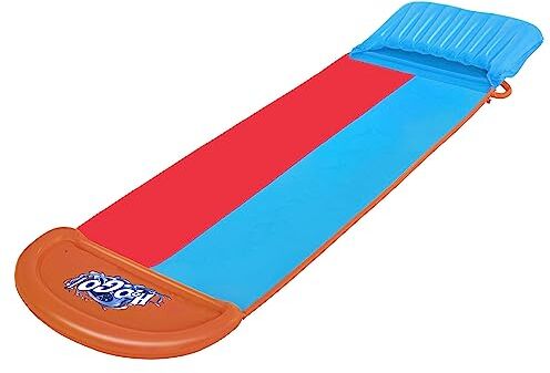 Bestway - H2OGO Doppio Scivolo Tsunami Splash Ramp 4,88m, Tinta Unita, Multicolore, Double Slide,