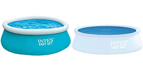 Intex 28101 My First Easy Cm 183X51 Piscina Gioco Estivo Estate Giocattolo 264, Pvc, Multicolore, 183 X 51 Cm &-29020 Telo Termico Easy-Frame, Colore Blu, 244 Cm, 29020