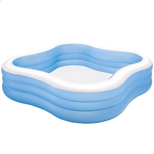 Intex 57495 Piscina Family Quadrata, 229 x 229 x 56 cm, Viola/Bianco