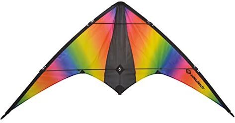 Schildkröt Stunt Kite 160, Aquilone Acrobatico a Due Linee, 12 anni, Cavi in ​​Poliestere da 45 kp, 2x30m su Bobine di Controllo, Scala Beaufort 2-6