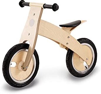 PINOLINO Lino Balance Bike, Laccato Trasparente, in Legno, Pneumatici Non Piatti, Convertibile da Chopper a Balance Bike, per Bambini di età Compresa tra 2 e 5 Anni Naturale 85 x 38 x 55