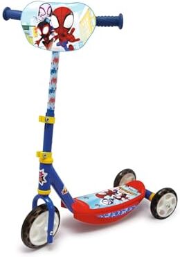 Smoby Monopattino a tre ruote Spidey, 7600750909, 3 anni, in metallo, regolabile, portata max 20 Kg, ruote silenziose