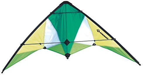 Schildkröt Stunt Kite 133, Aquilone Acrobatico a Due Linee, 10 Anni, Cavi in ​​Poliestere da 25 kp, 2x30 m su Bobine di Controllo, Scala Beaufort 3-5