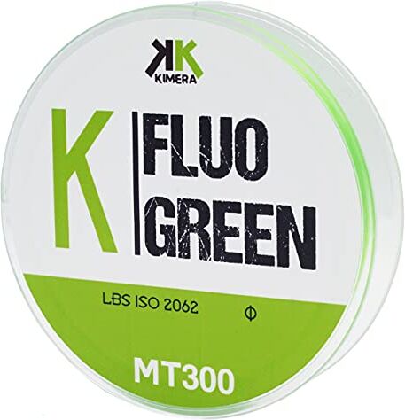 KIMERA Mt 300, K, Filo da Pesca Unisex Adulto, Verde Fluo, 0.20