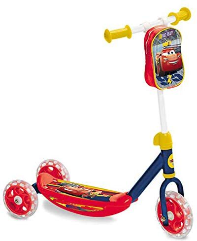 Mondo 18005 My First Scooter CARS 3 -Monopattino con 3 ruote e borsetta porta oggetti, per Bambini, Multicolore